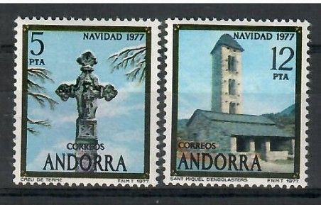 Znaczek Andora (hiszpańska) 1977 Mi 109-110 Czyste **
