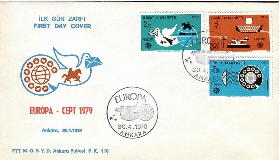 Znaczek Turcja 1979 Mi 2474-2476 FDC
