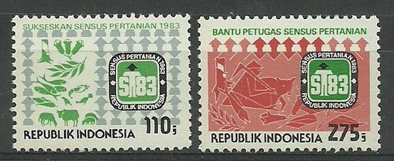 Znaczek Indonezja 1983 Mi 1104-1105 Czyste **