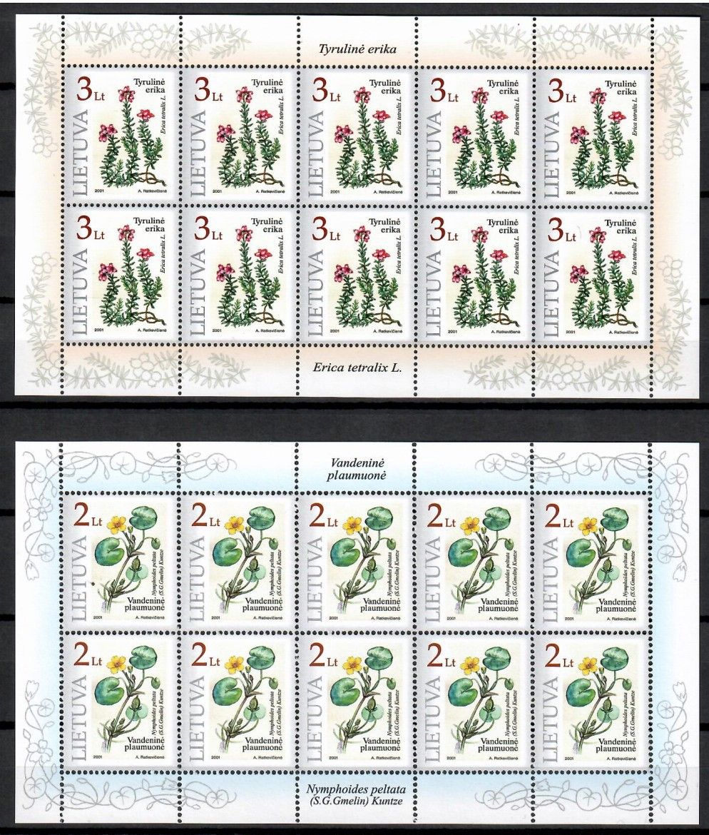 Znaczek Litwa 2001 Mi ark 758-759 Czyste **