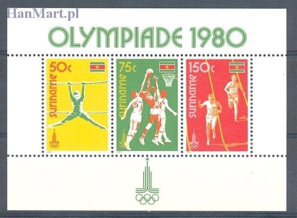 Znaczek Surinam 1980 Mi bl 25 Czyste **