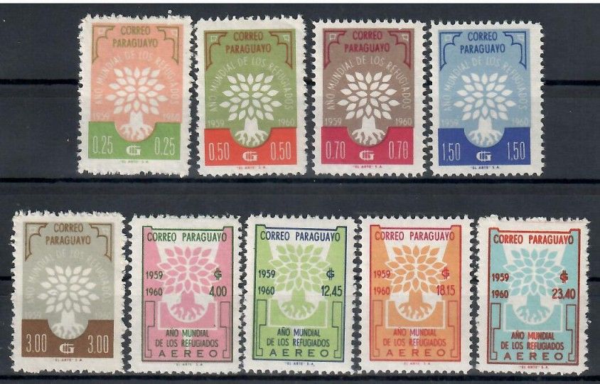 Znaczek Paragwaj 1960 Mi 841-849 Czyste **