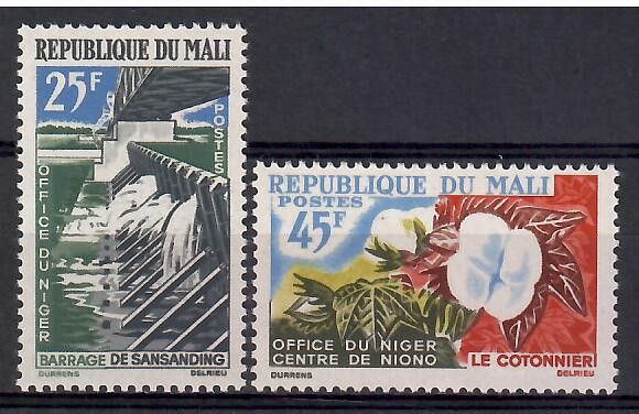 Znaczek Mali 1962 Mi 53-54 Czyste **