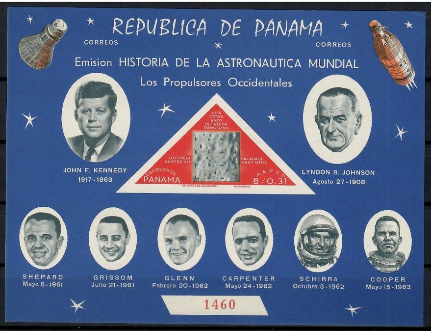 Znaczek Panama 1965 Mi bl 33 Z podlepką *