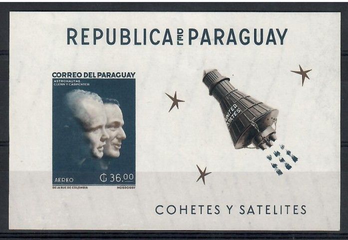 Znaczek Paragwaj 1962 Mi bl 27 Z podlepką *