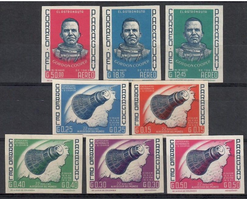 Znaczek Paragwaj 1963 Mi 1241-1248 Z podlepką *