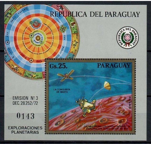 Znaczek Paragwaj 1973 Mi bl 209 Z podlepką *