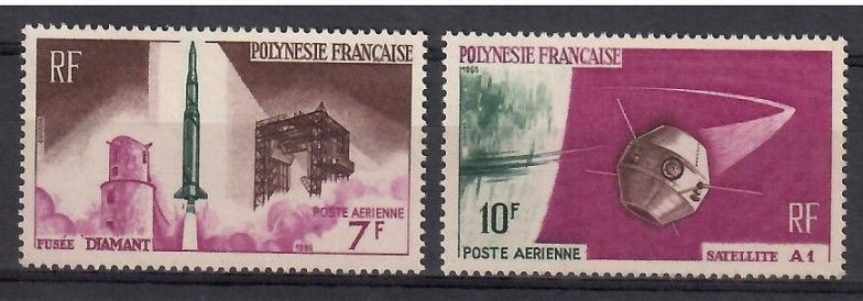 Znaczek Polinezja Francuska 1966 Mi 52-53 Czyste **