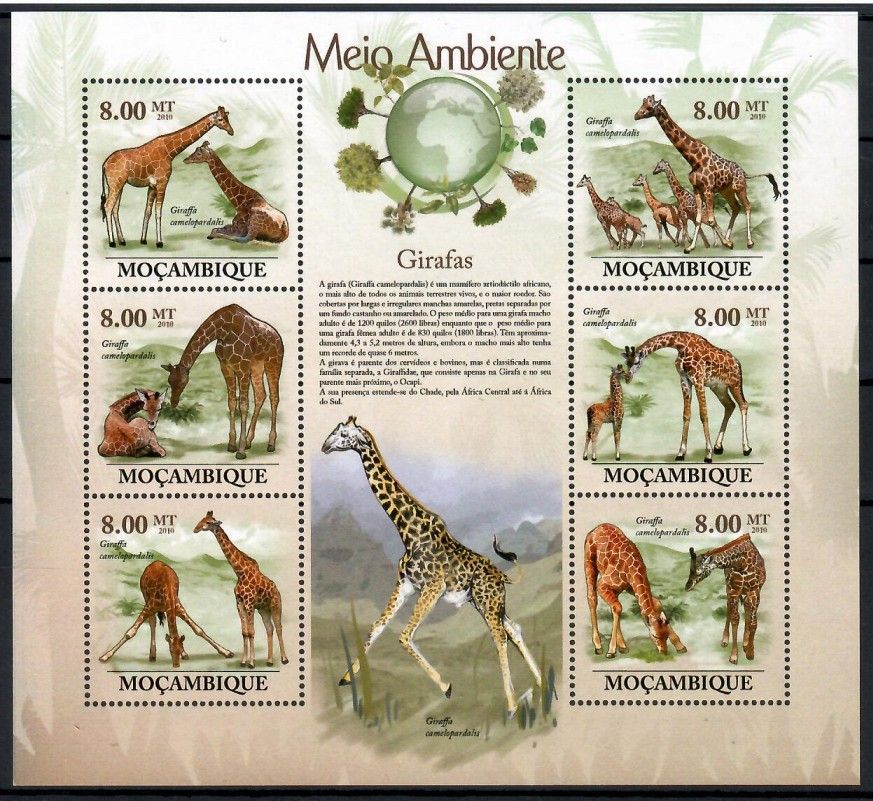 Znaczek Mozambik 2010 Mi ark 3530-3535 Czyste **