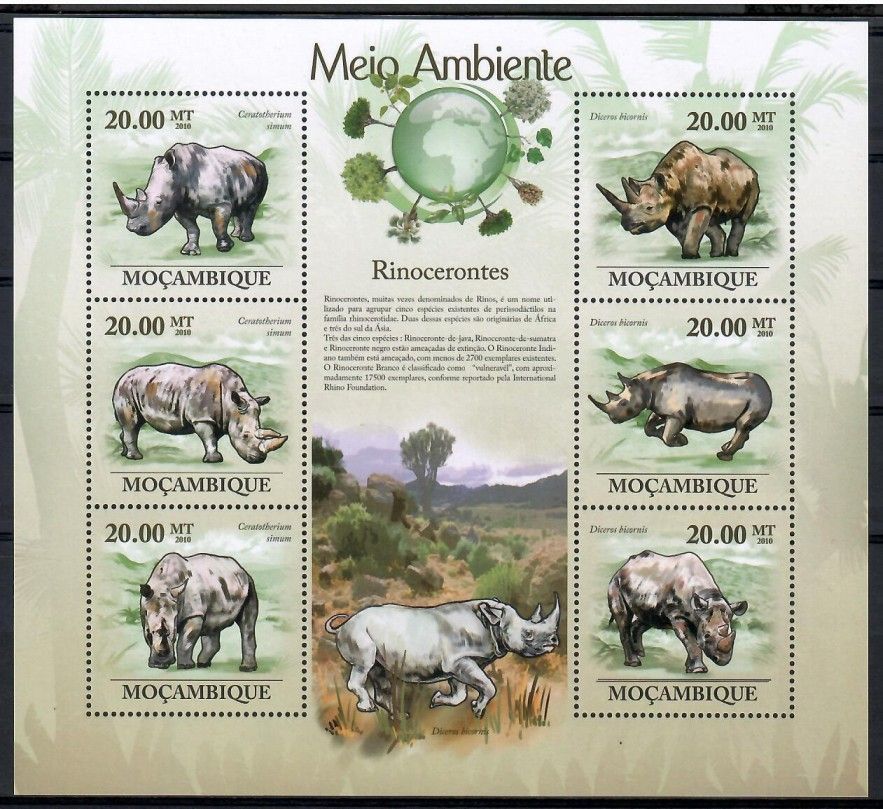 Znaczek Mozambik 2010 Mi ark 3584-3589 Czyste **