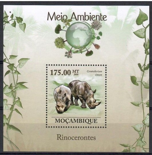 Znaczek Mozambik 2010 Mi bl 307 Czyste **