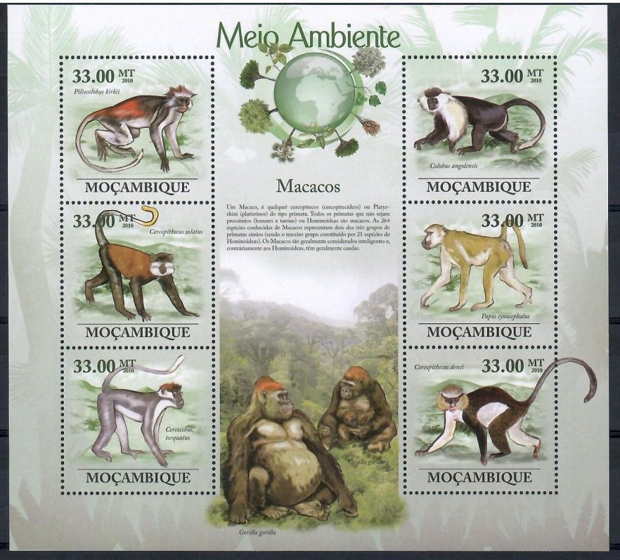 Znaczek Mozambik 2010 Mi ark 3620-3625 Czyste **