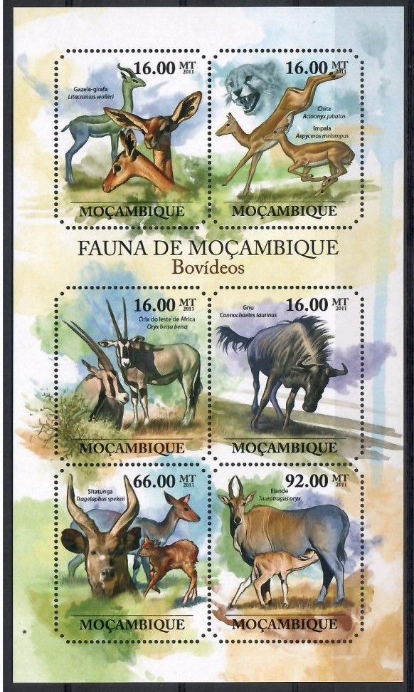 Znaczek Mozambik 2011 Mi ark 4952-4957 Czyste **