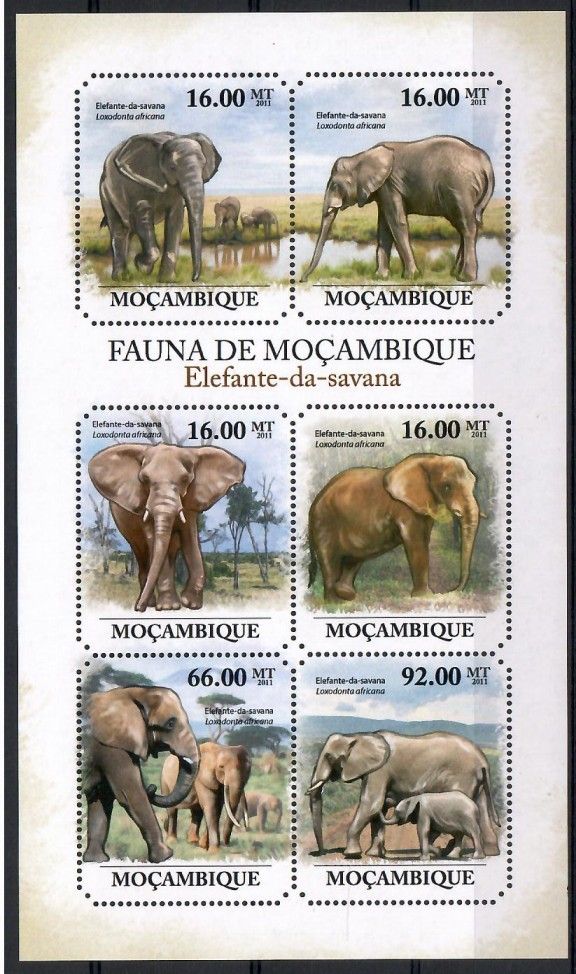 Znaczek Mozambik 2011 Mi ark 4987-4992 Czyste **