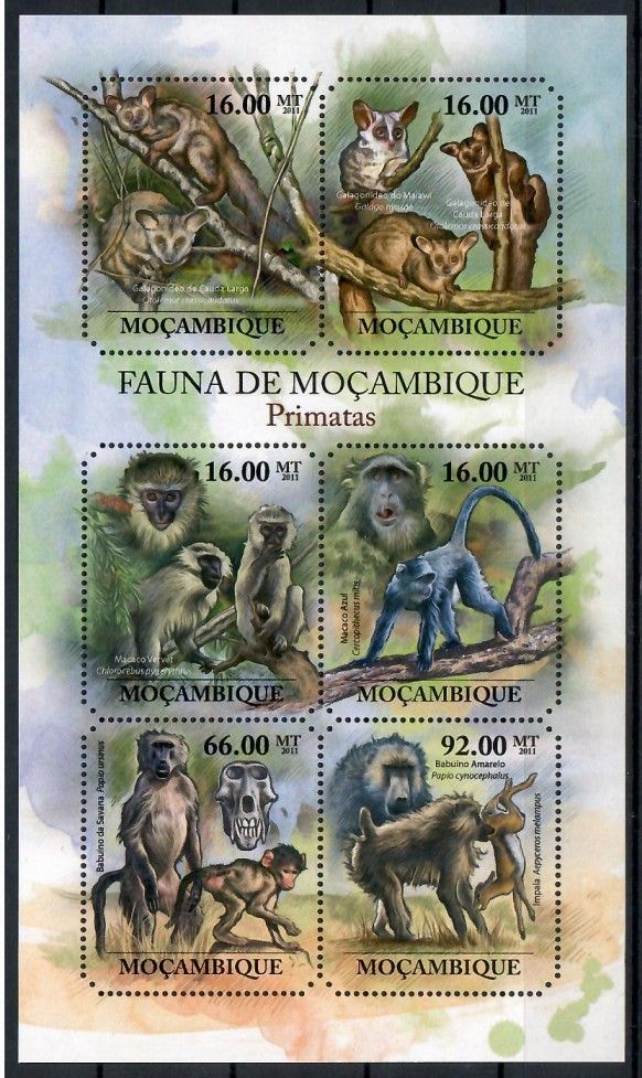 Znaczek Mozambik 2011 Mi ark 5036-5041 Czyste **