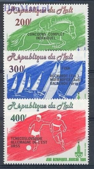Znaczek Mali 1980 Mi 794-796 Czyste **