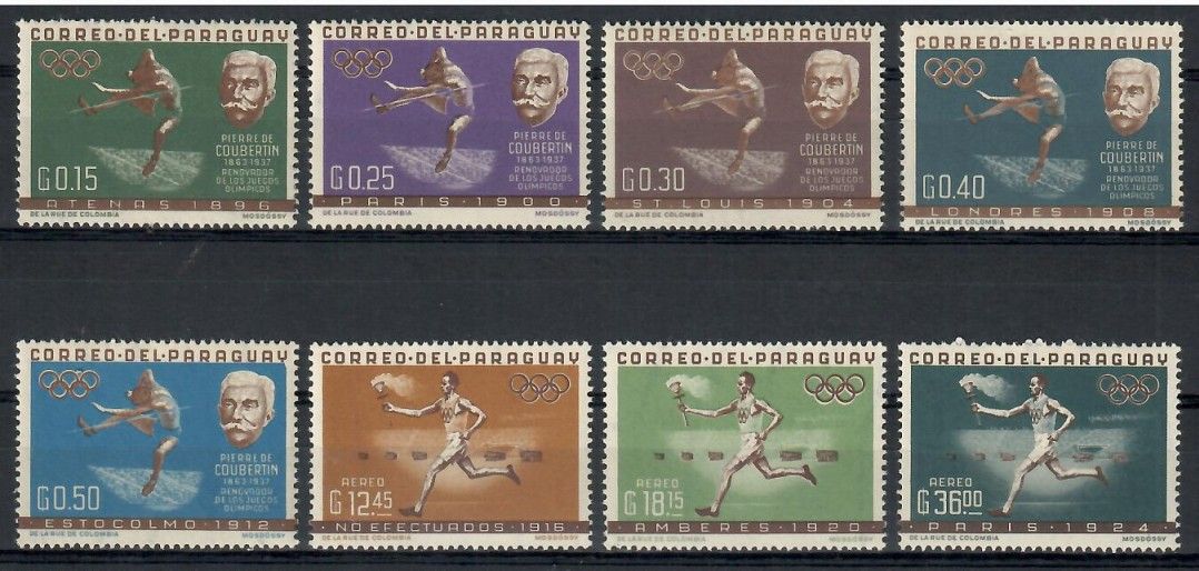 Znaczek Paragwaj 1963 Mi 1160-1167 Czyste **
