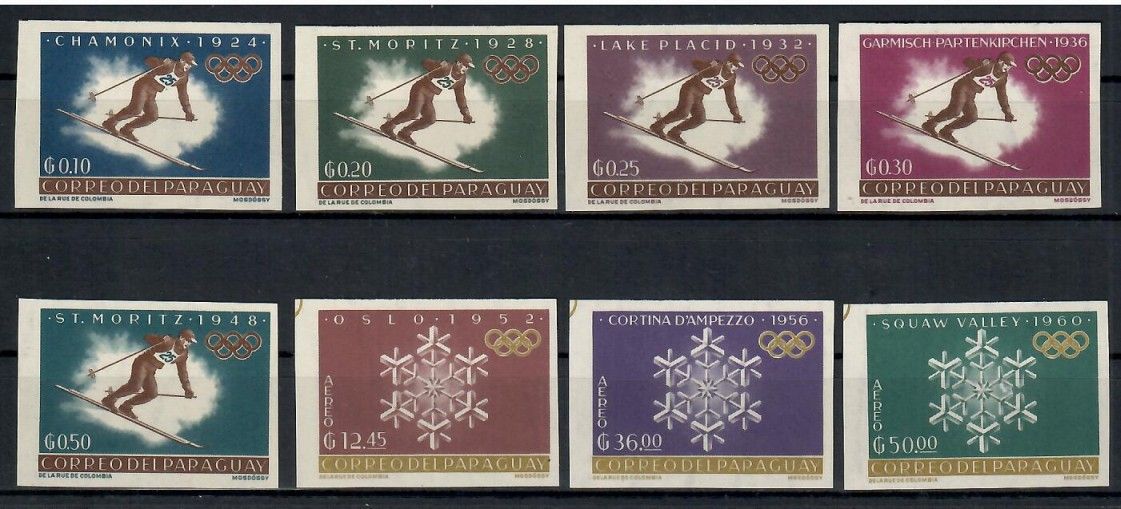 Znaczek Paragwaj 1963 Mi 1200-1207 Czyste **