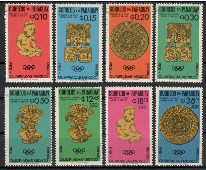 Znaczek Paragwaj 1966 Mi 1535-1542 Czyste **