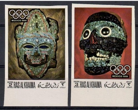 Znaczek Ras Al Khaimah 1969 Mi 347-348B Czyste **