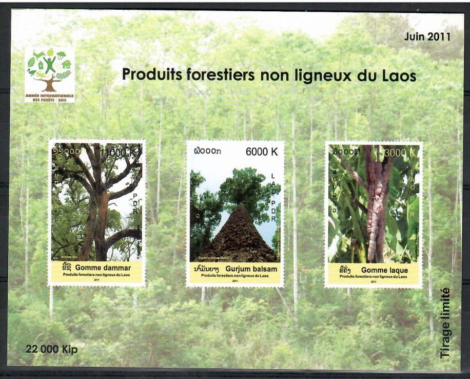 Znaczek Laos 2011 Mi bl 232 Czyste **