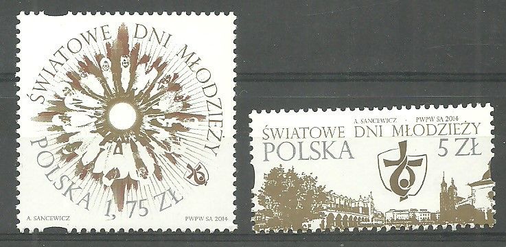 Znaczek Polska 2014 Mi 4748-4749 Fi 4598-4599 Czyste **
