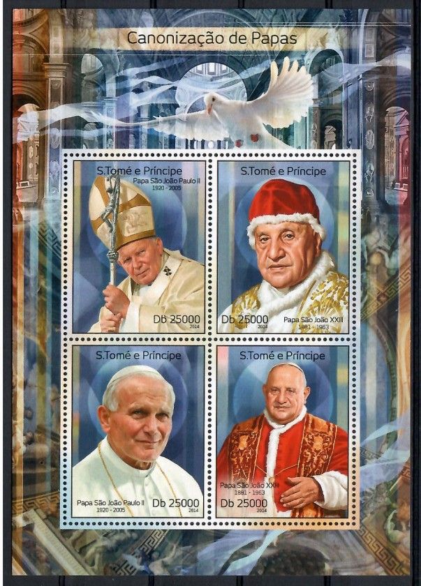 Znaczek Wyspy Św. Tomasza i Książęca 2014 Mi ark 5644-5647 Czyste **