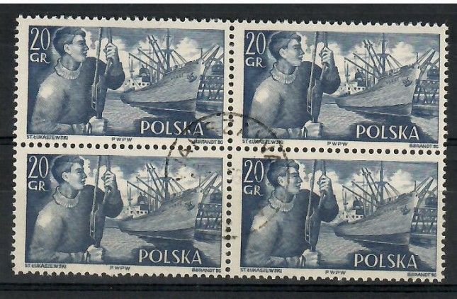 Znaczek Polska 1956 Mi abo 961A Fi abo 817 Stemplowane