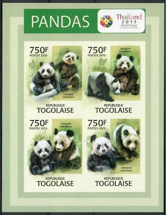 Znaczek Togo 2013 Mi ark 4916-4919B Czyste **