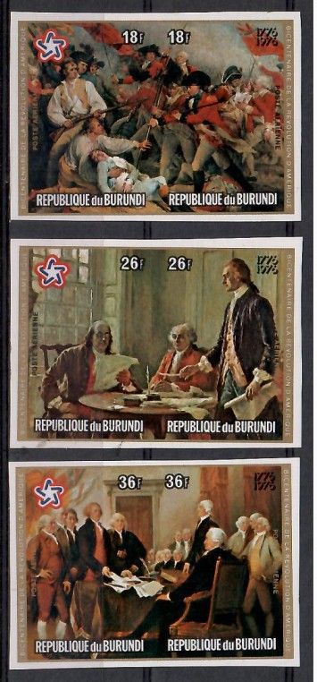Znaczek Burundi 1976 Mi 1284-1289B Czyste **
