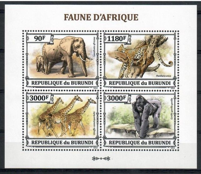 Znaczek Burundi 2013 Mi ark 3208-3211 Czyste **