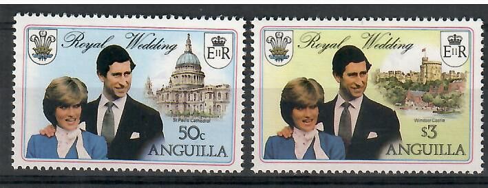 Znaczek Anguilla 1981 Mi 442xa+444xa Czyste **
