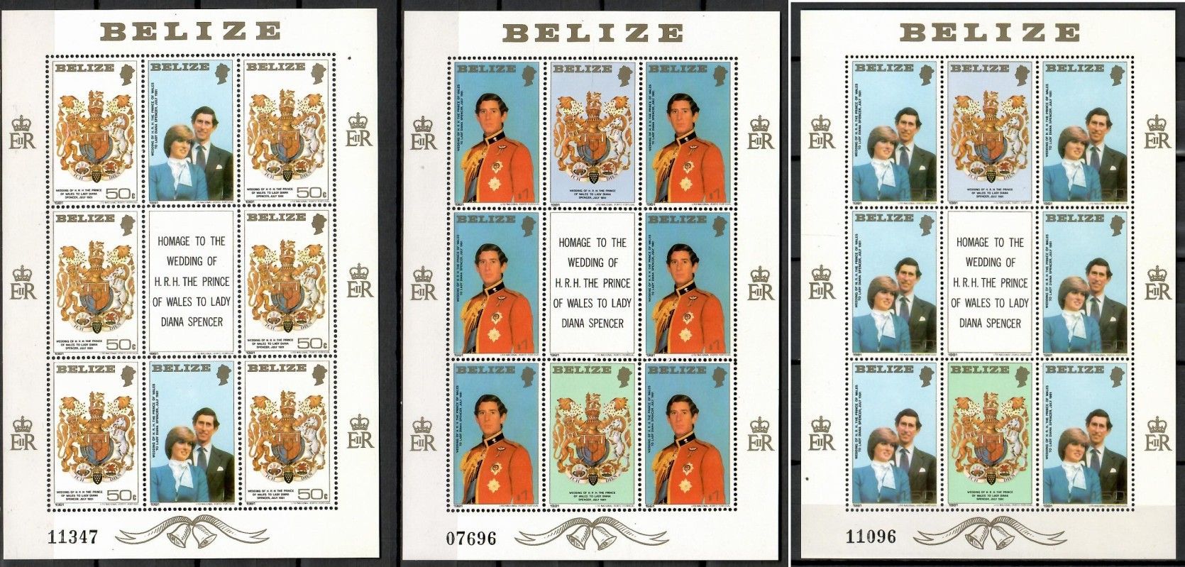 Znaczek Belize 1981 Mi ark 560-562 Czyste **