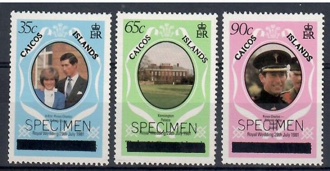 Znaczek Caicos Islands 1981 Mi spe 8-10II Czyste **
