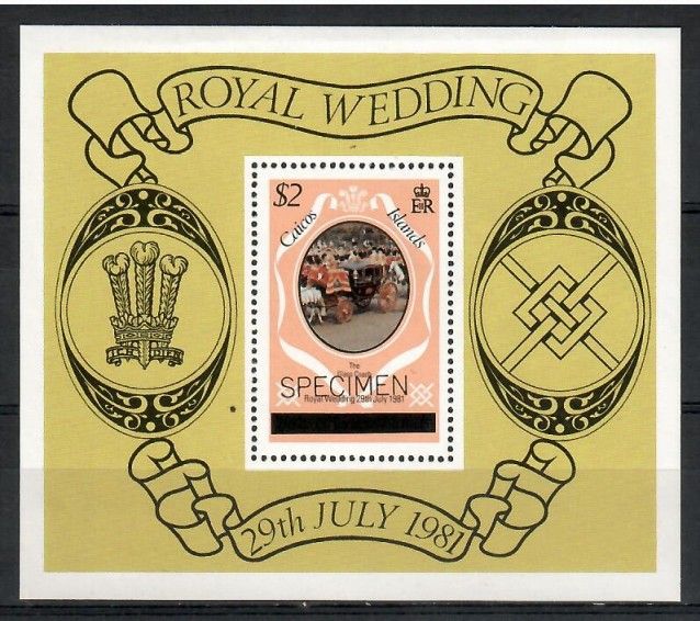 Znaczek Caicos Islands 1981 Mi spe bl 1I Czyste **
