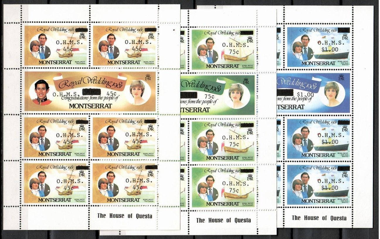 Znaczek Montserrat 1982 Mi die ark 43-48 Czyste **