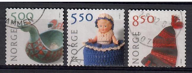 Znaczek Norwegia 2001 Mi 1389-1391A Stemplowane