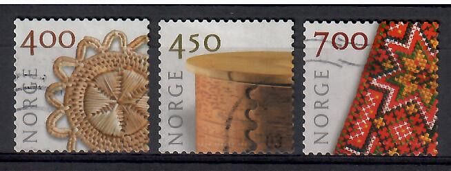 Znaczek Norwegia 2001 Mi 1368-1370 Stemplowane