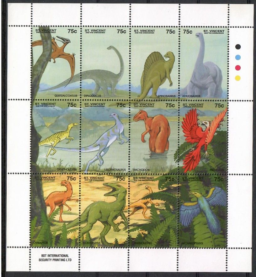 Znaczek Saint Vincent i Grenadyny 1994 Mi ark 2745-2756 Czyste **