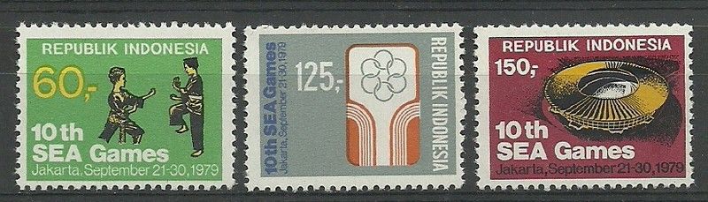 Znaczek Indonezja 1979 Mi 936-938 Czyste **