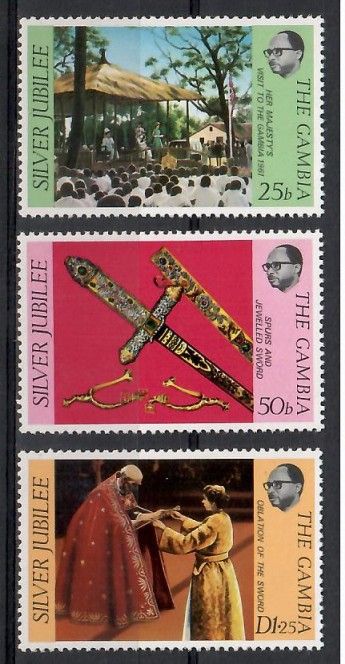 Znaczek Gambia 1977 Mi 339-341 Czyste **