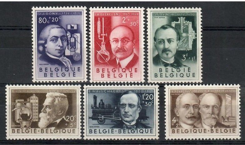 Znaczek Belgia 1955 Mi 1022-1027 Czyste **