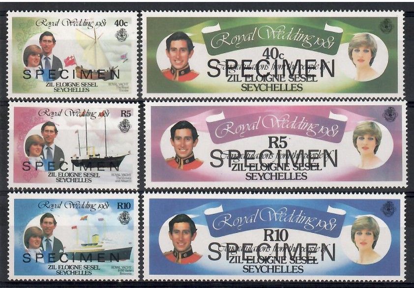 Znaczek Seszele Zewnętrzne 1981 Mi spe 23-28 Czyste **
