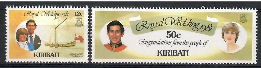 Znaczek Kiribati 1981 Mi 371C+374C Czyste **