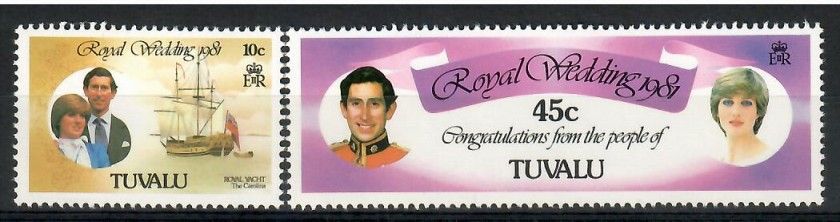 Znaczek Tuvalu 1981 Mi 145C+148C Czyste **