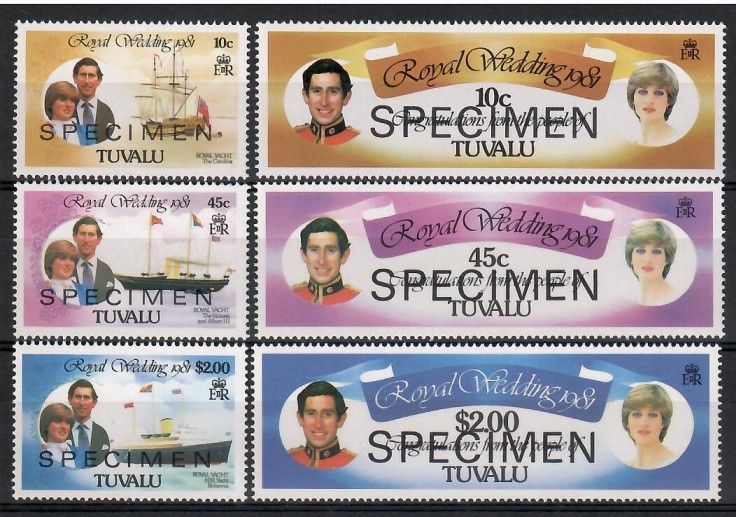Znaczek Tuvalu 1981 Mi spe 145-150 Czyste **