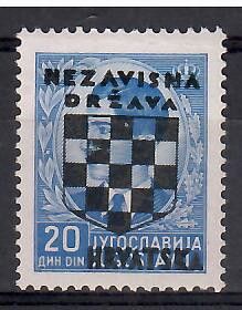 Znaczek Chorwacja 1941 Mi 22 Czyste **