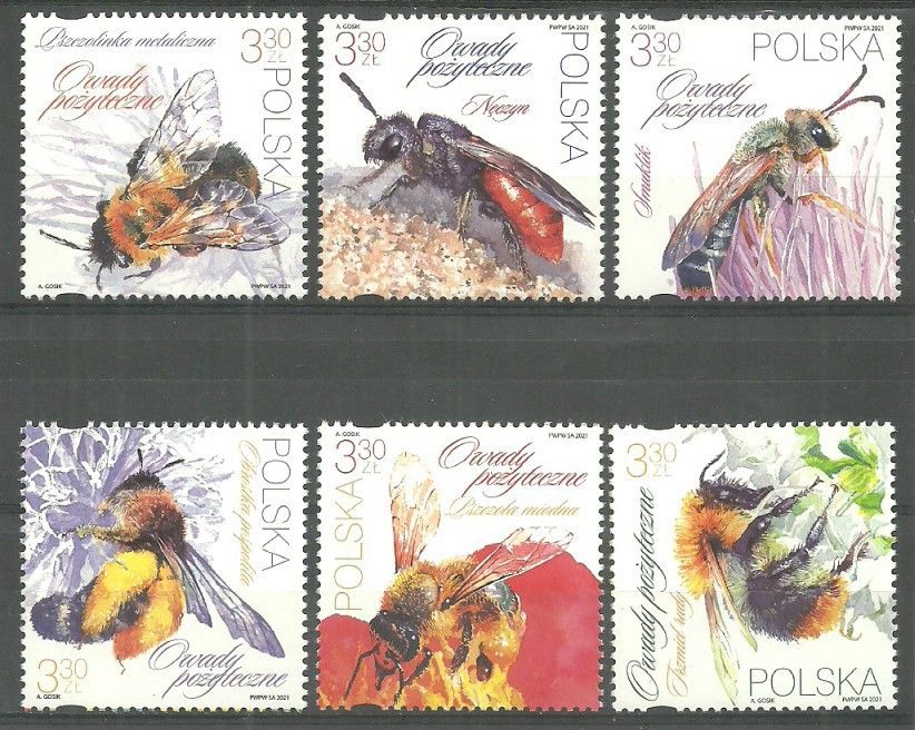 Znaczek Polska 2021 Mi 5292-5297 Fi 5142-5147 Czyste **