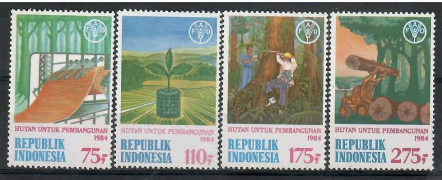 Znaczek Indonezja 1984 Mi 1131-1134 Czyste **
