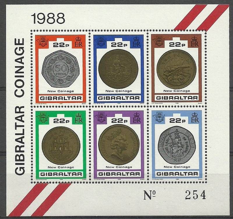 Znaczek Gibraltar 1989 Mi bl 14 Czyste **